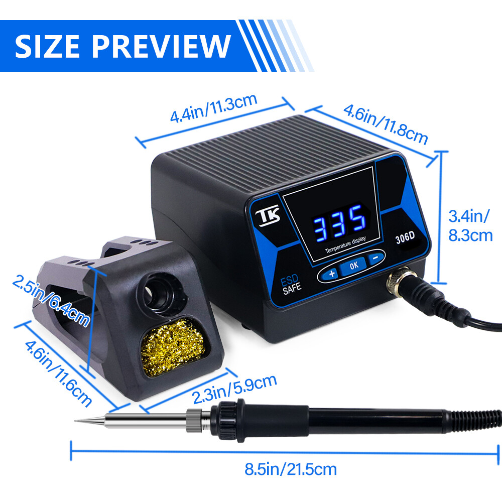 110V SMD Rework Soldering Station Iron Kit 60W Welding Tool Digital LED Display