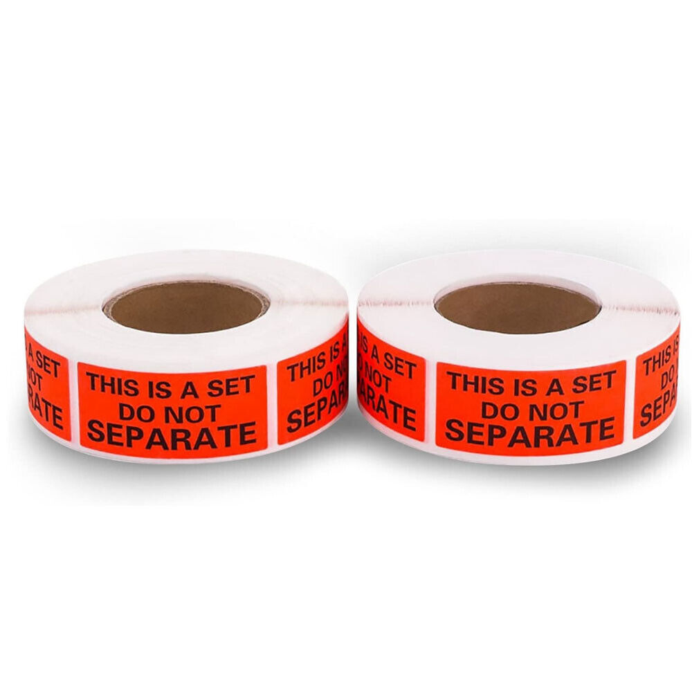1" x 2" THIS IS A SET DO NOT SEPARATE Shipping Label Warning Sticker 2-160 Rolls