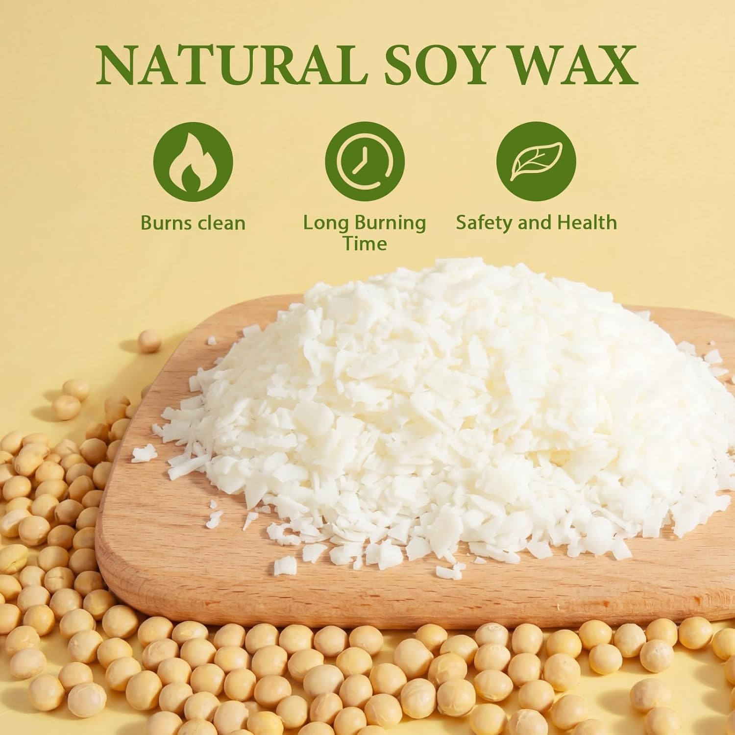 Wax Kit for Candle Making 10 lbs Bag, Premium Natural Soy Wax Flakes,