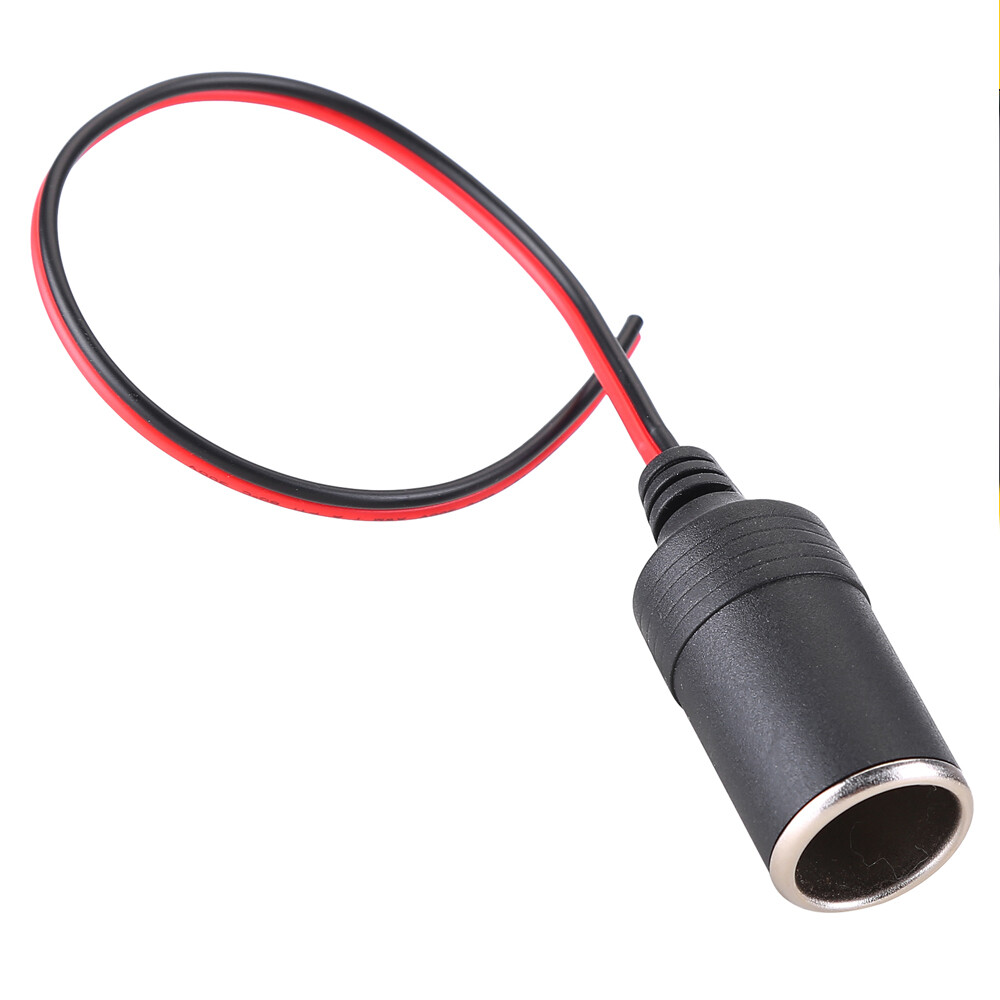 Car Cigarette Lighter Charger Cable Female Socket Plug Connector Adapter 12V/24V