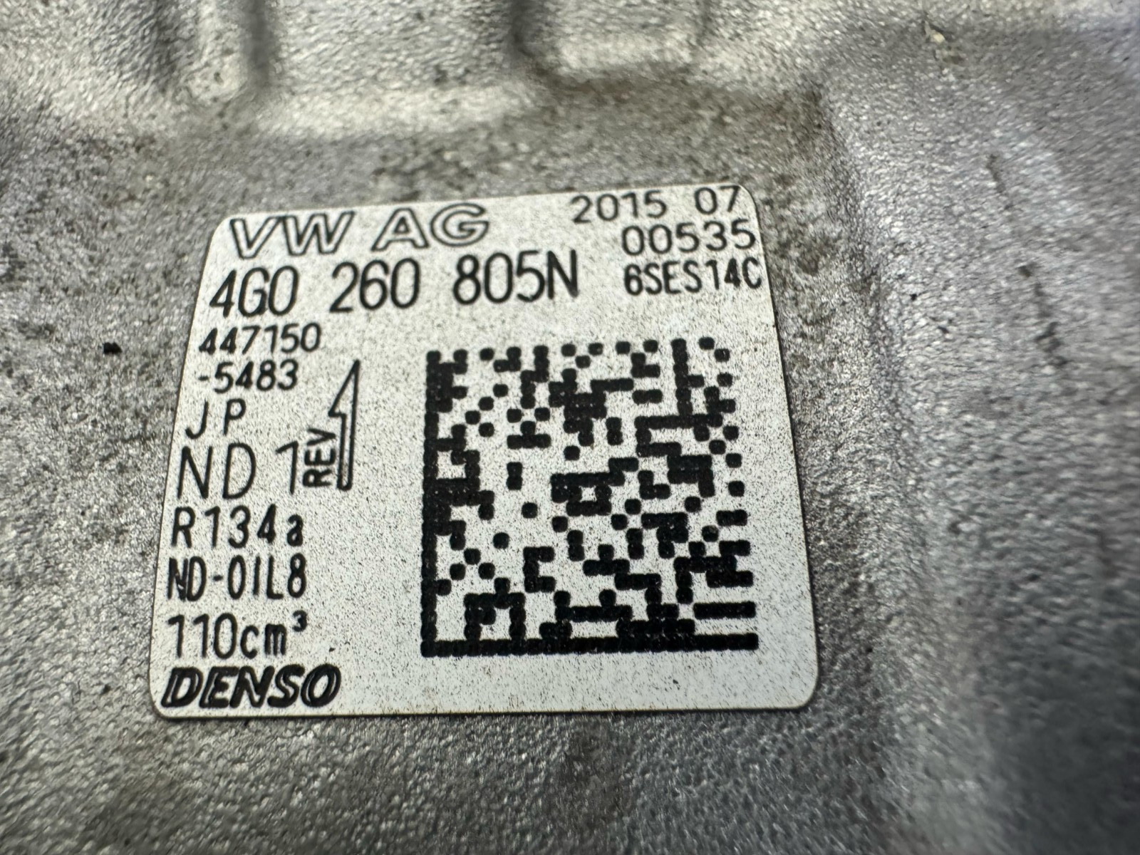 2012 2017 AUDI RS7 RS6 S7 S6 C7 OEM AC A/C AIR CONDITIONING 4G0260805N OEM