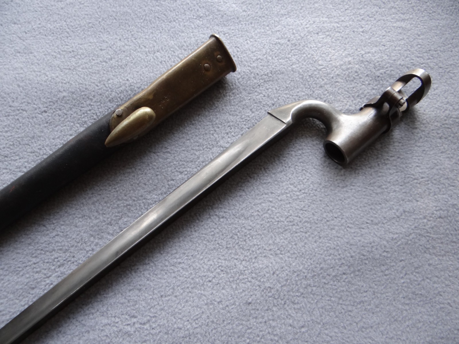 British 303 Caliber Martini Enfield M1895 Socket Bayonet and Scabbard