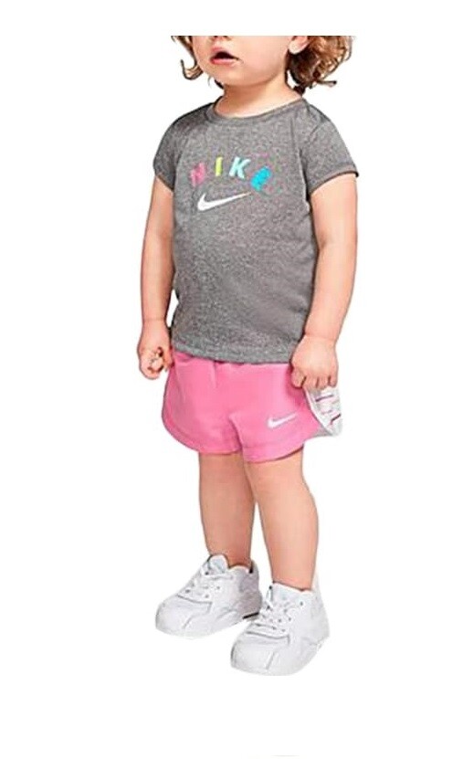 Nike Dri-Fit Little Girls' Graphic Tee & Short 2-Piece Set