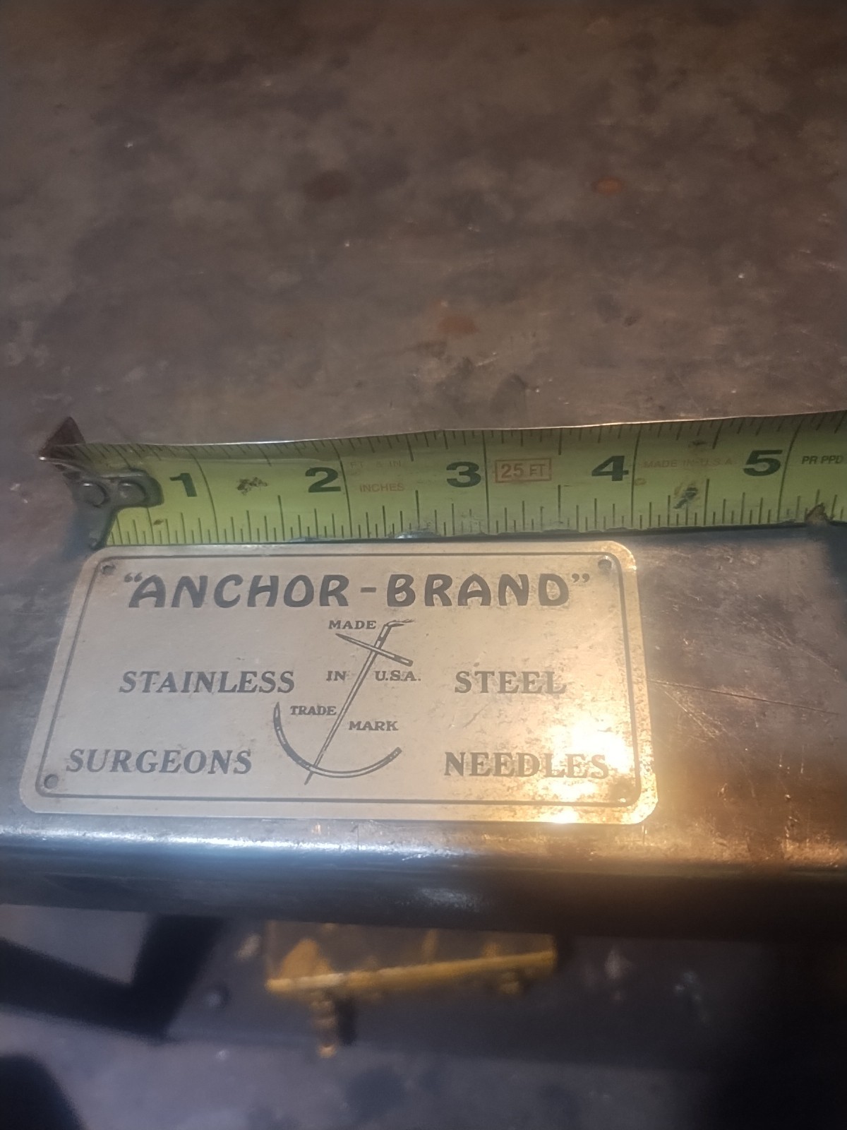 Vintage Anchor Brand Stainless Steel Surgeons Needles Emblem