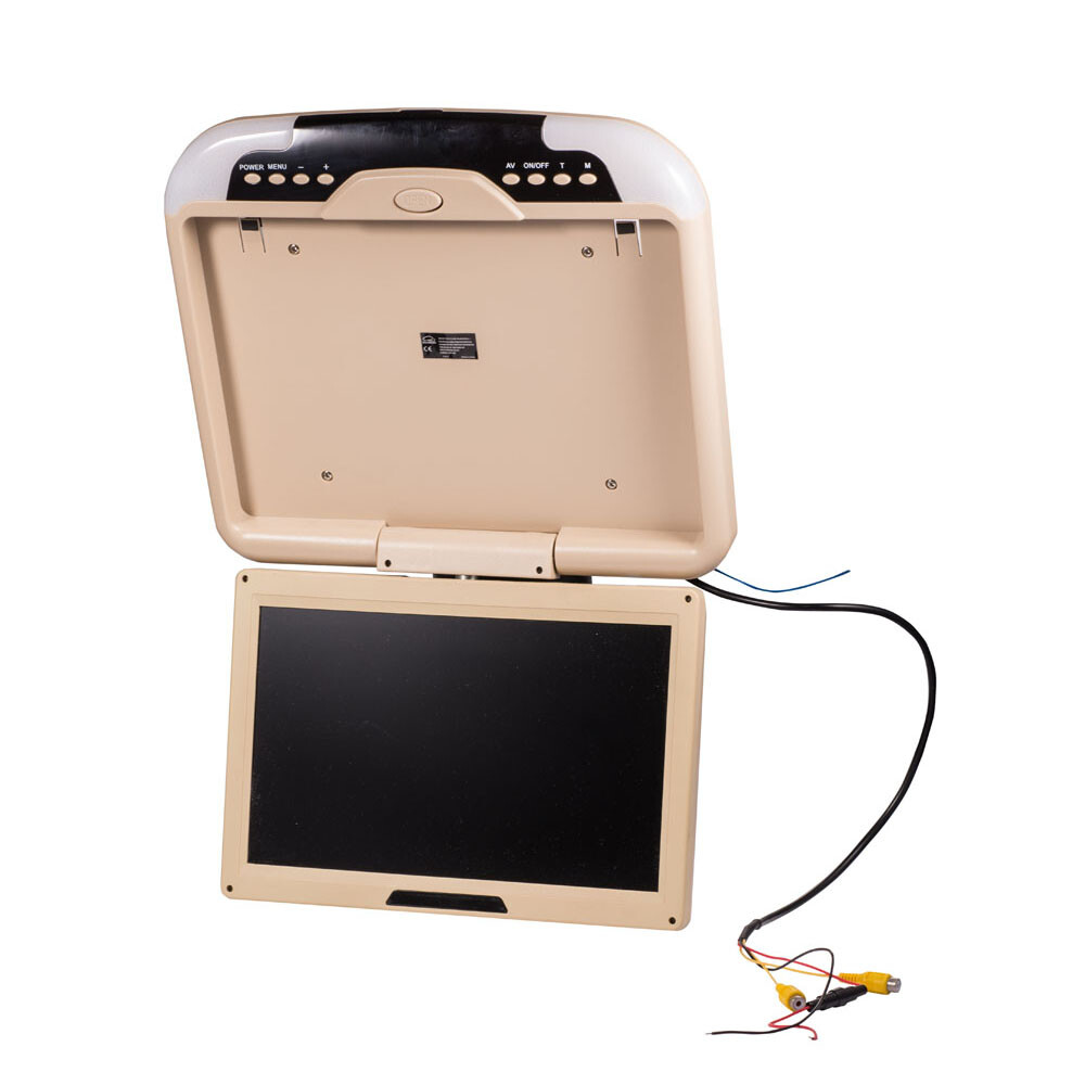13inch 12V/24V Beige Car Monitor LCD TFT Overhead Flip Down Car Ceiling Screen