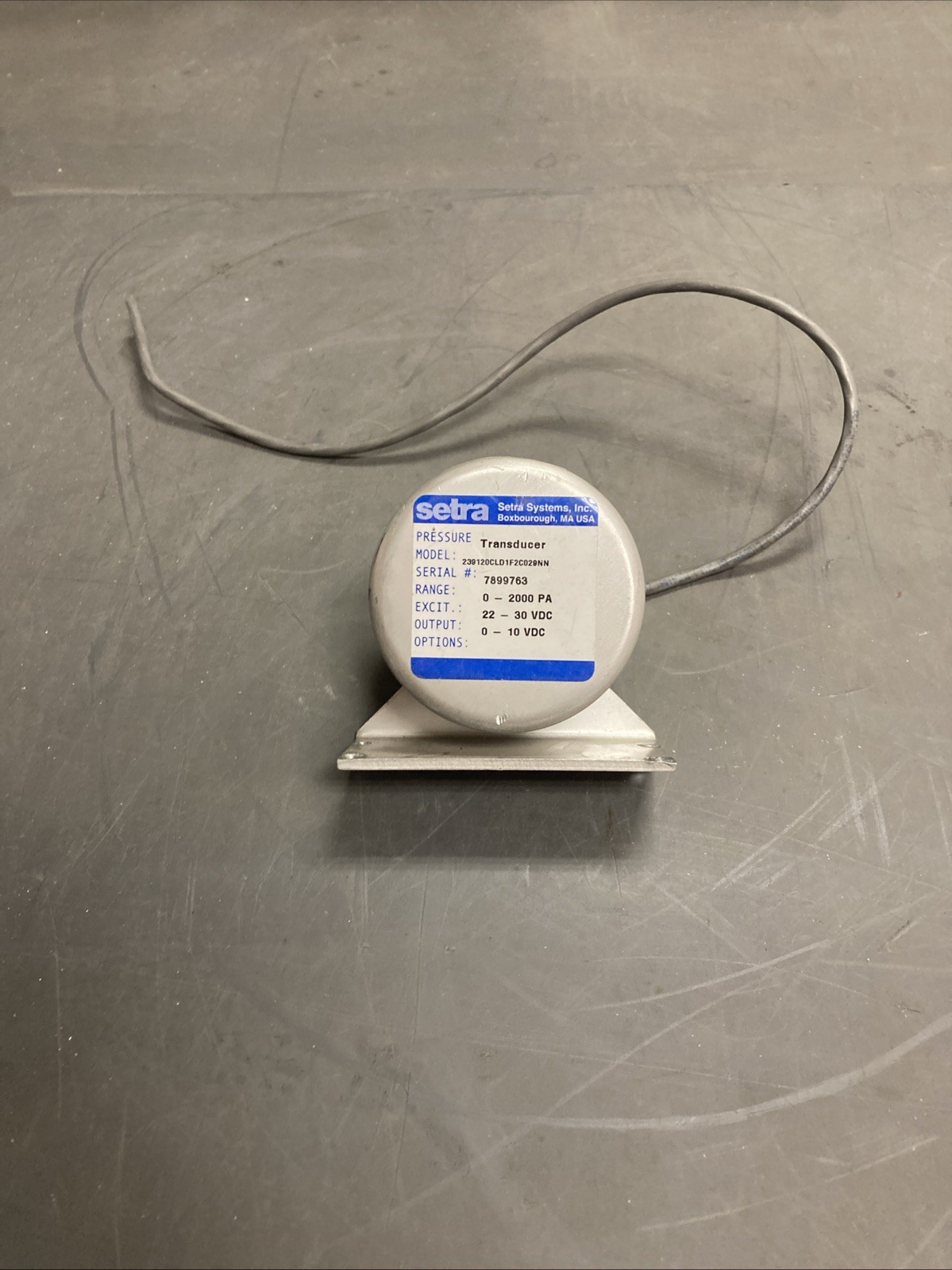 SETRA Systems Pressure Transducer 239120CLD1F2C029NN 0-2000PA | U.S.A. SELLER