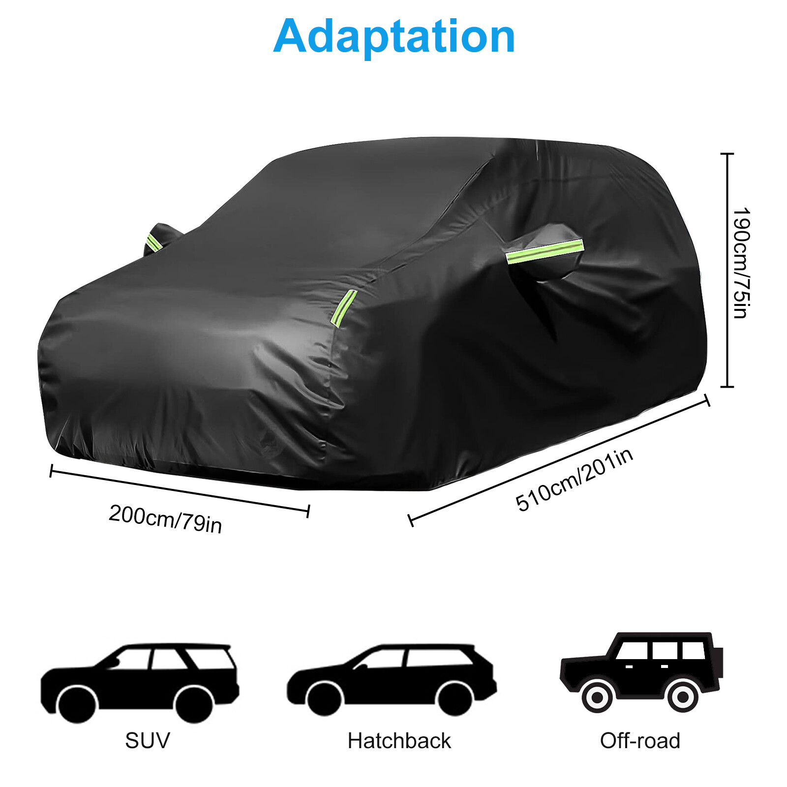 Universal Large SUV Car Cover Outdoor Waterproof Dust Sun All Weather Protection