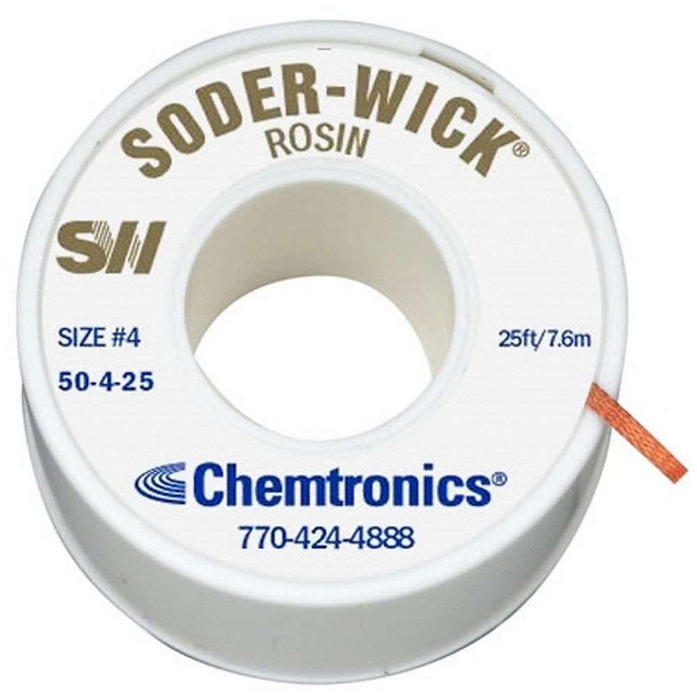 CHEMTRONICS 50-4-25 CHEMTRONICS No.4 Desoldering Wick 24JY86