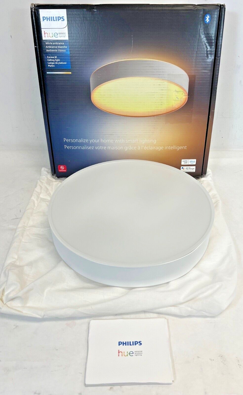 Philips Hue Enrave Medium White Ambiance Smart Ceiling Lamp - White