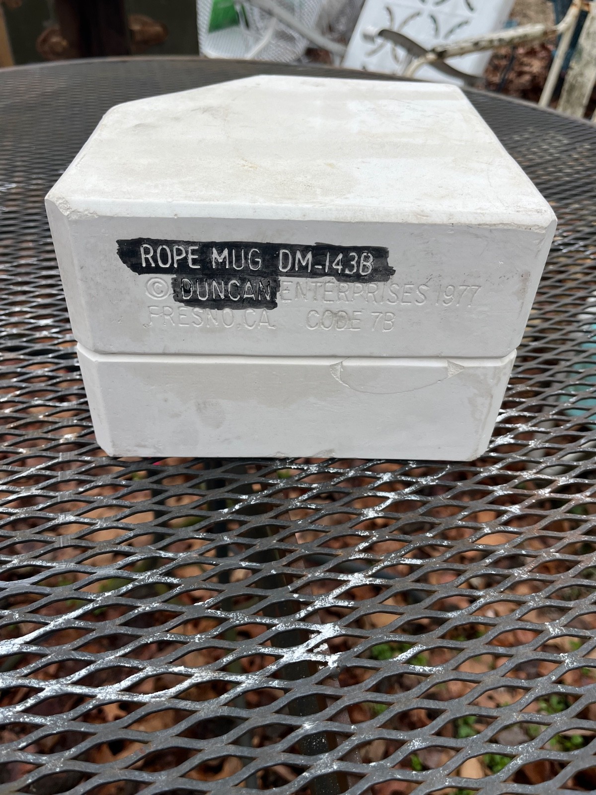 Vintage Duncan Rope Mug Slip Casting Mold 143B