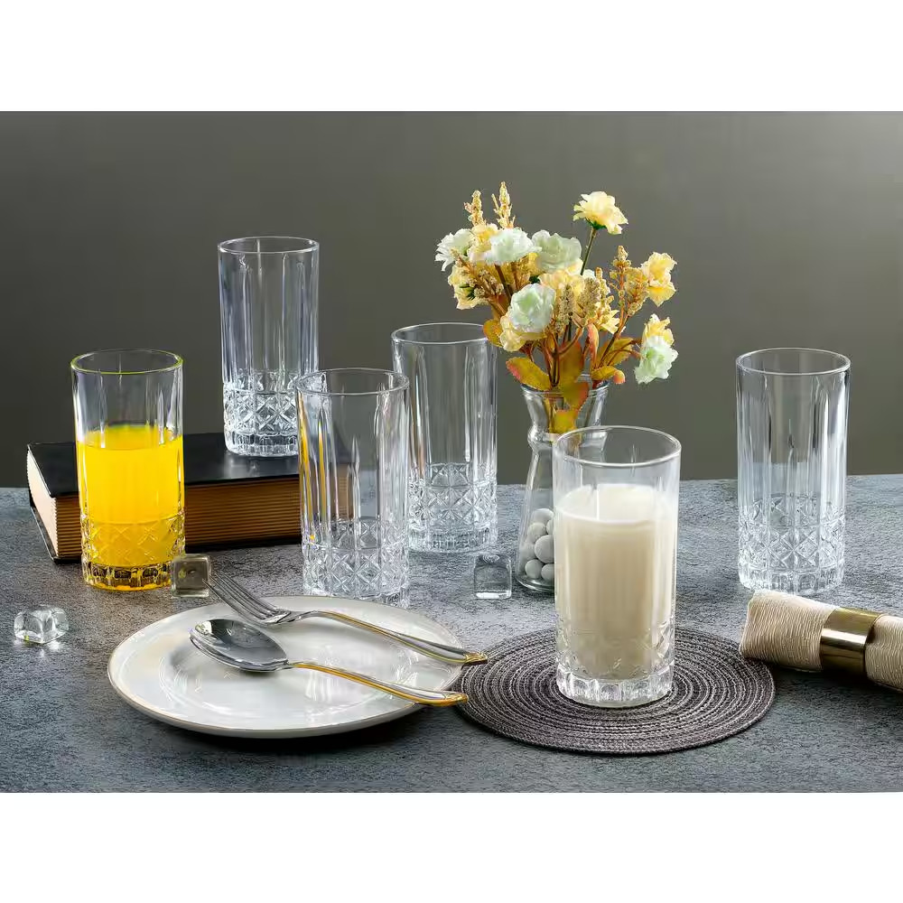 12 Oz. Textured Highball Drinking Glass (Set of 6)