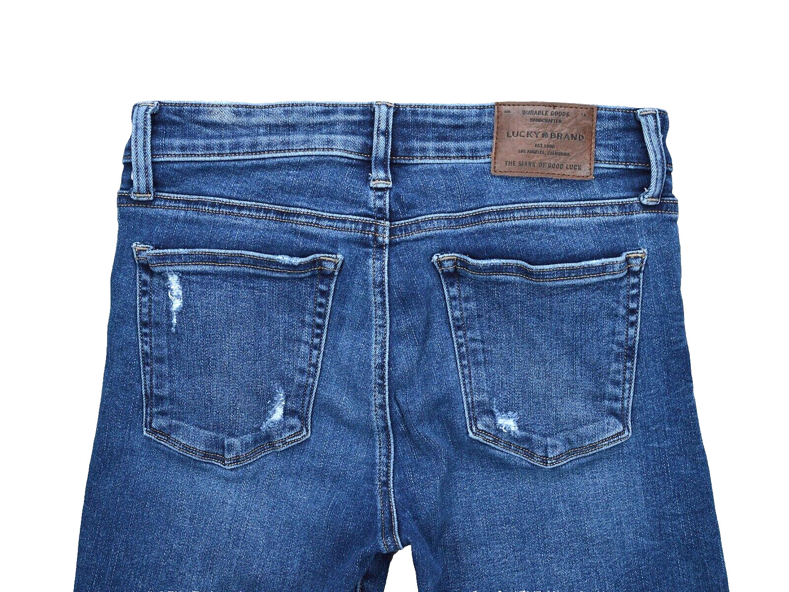 Lucky Brand Ava Super Skinny Jeans Womens Size 4/27 Blue Denim Stretch Mid Rise