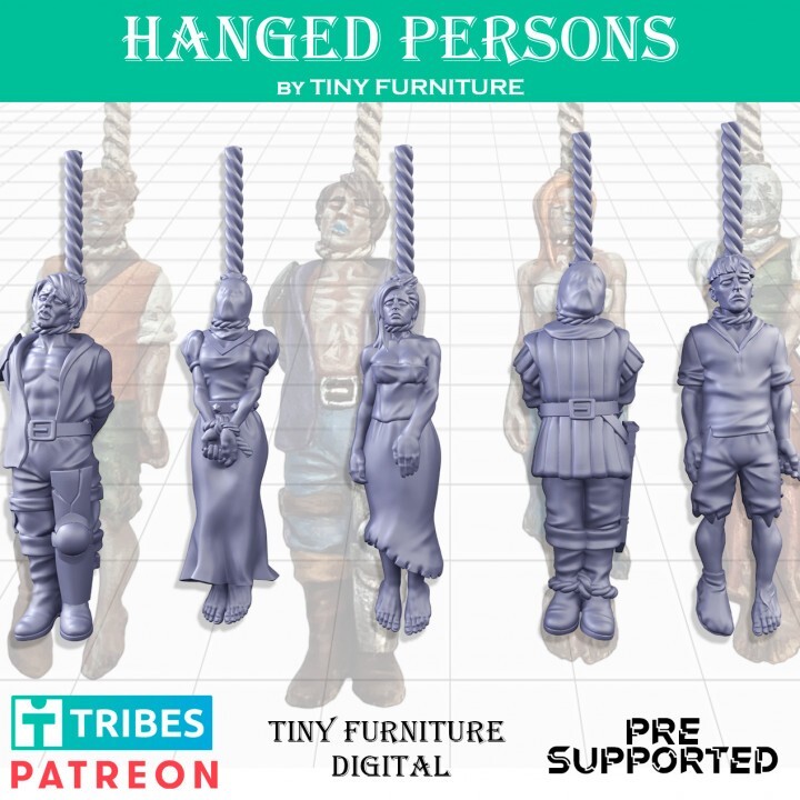 28mm Hung Bodies Dungeons Dragons DnD D&D Villagers Casualty Monster Market