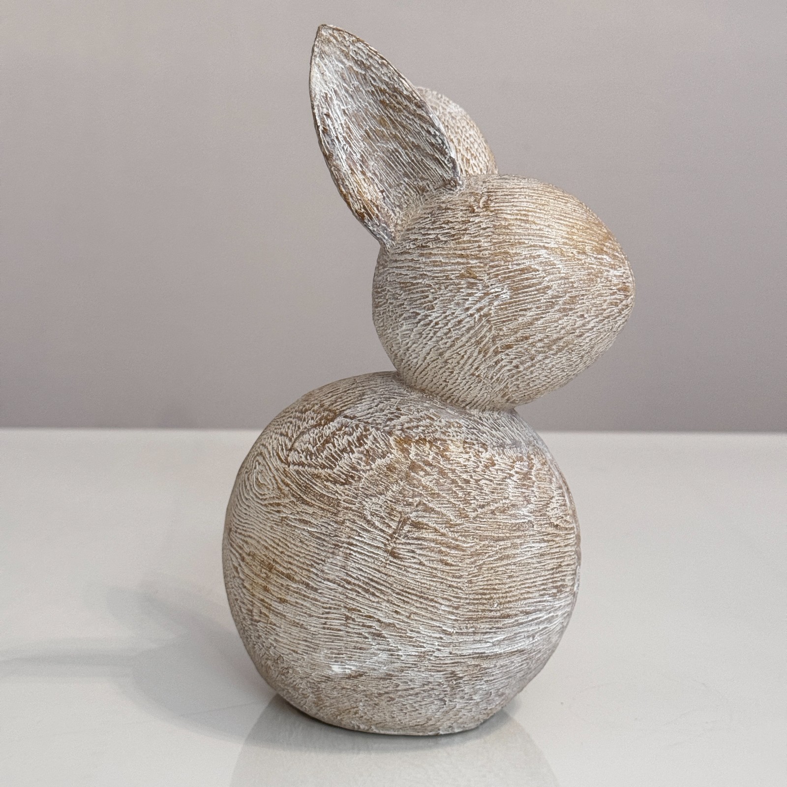 Vintage Ceramic Easter Bunny Figurine Handmade German Spring Rabbit Decor 8''