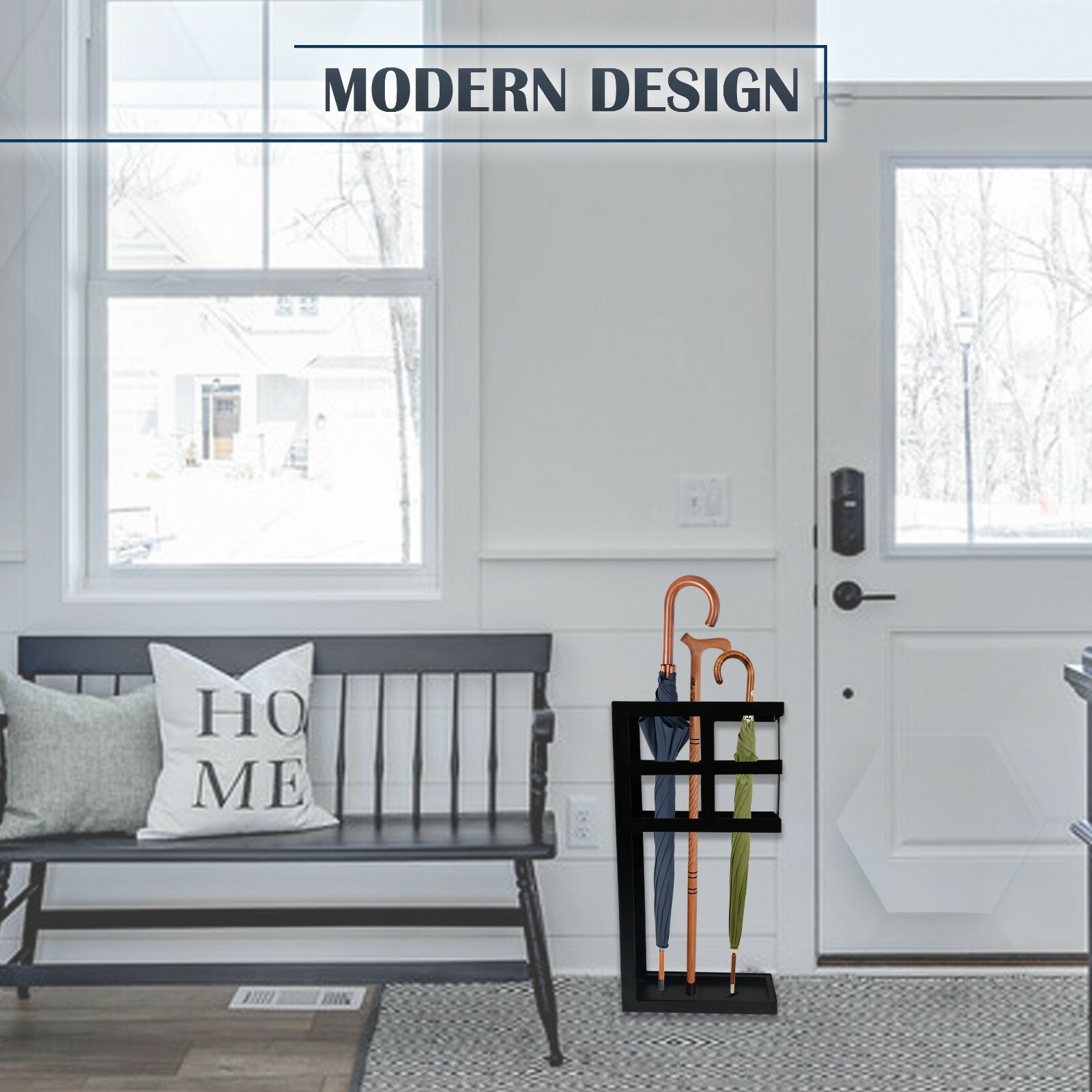 Freestanding Umbrella Holder with Removable Bottom Tray- Umbrella Stand Rack