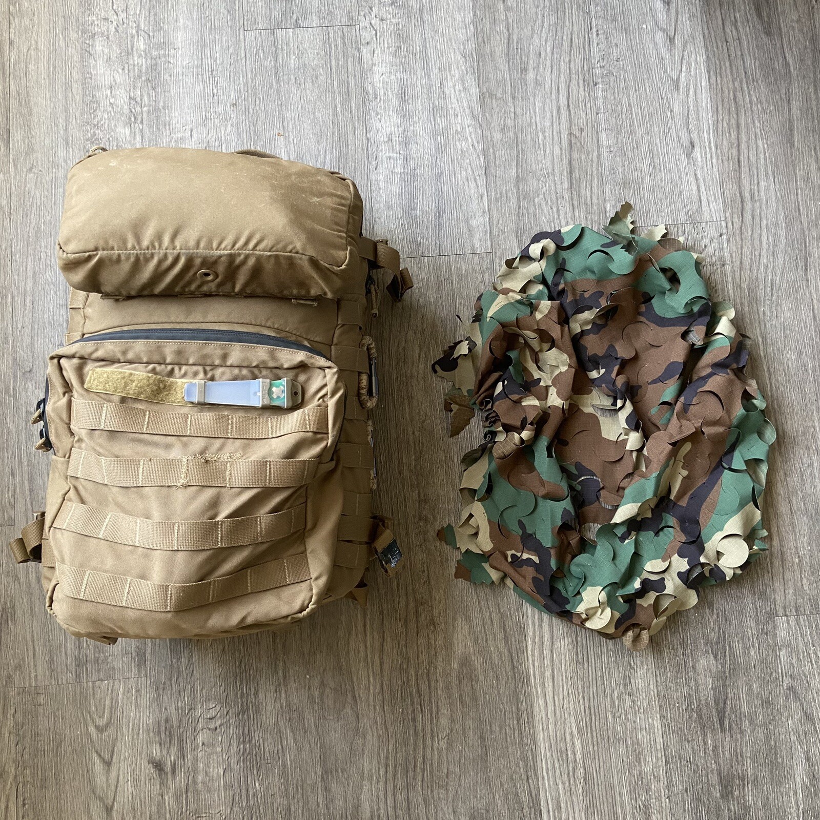 M81 Woodland 3D Backpack Scrim Camo Cover Netting 30L-55L Tactical NIR Compliant