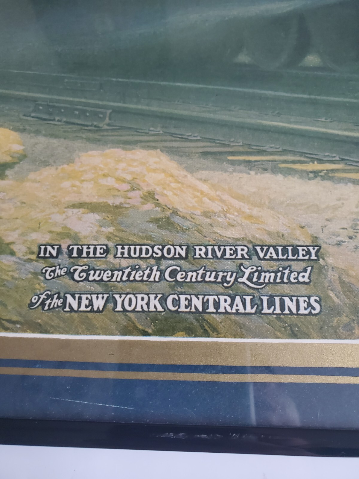 Vintage New York Central Hudson River Valley Train Railroad Travel Poster 24x20"