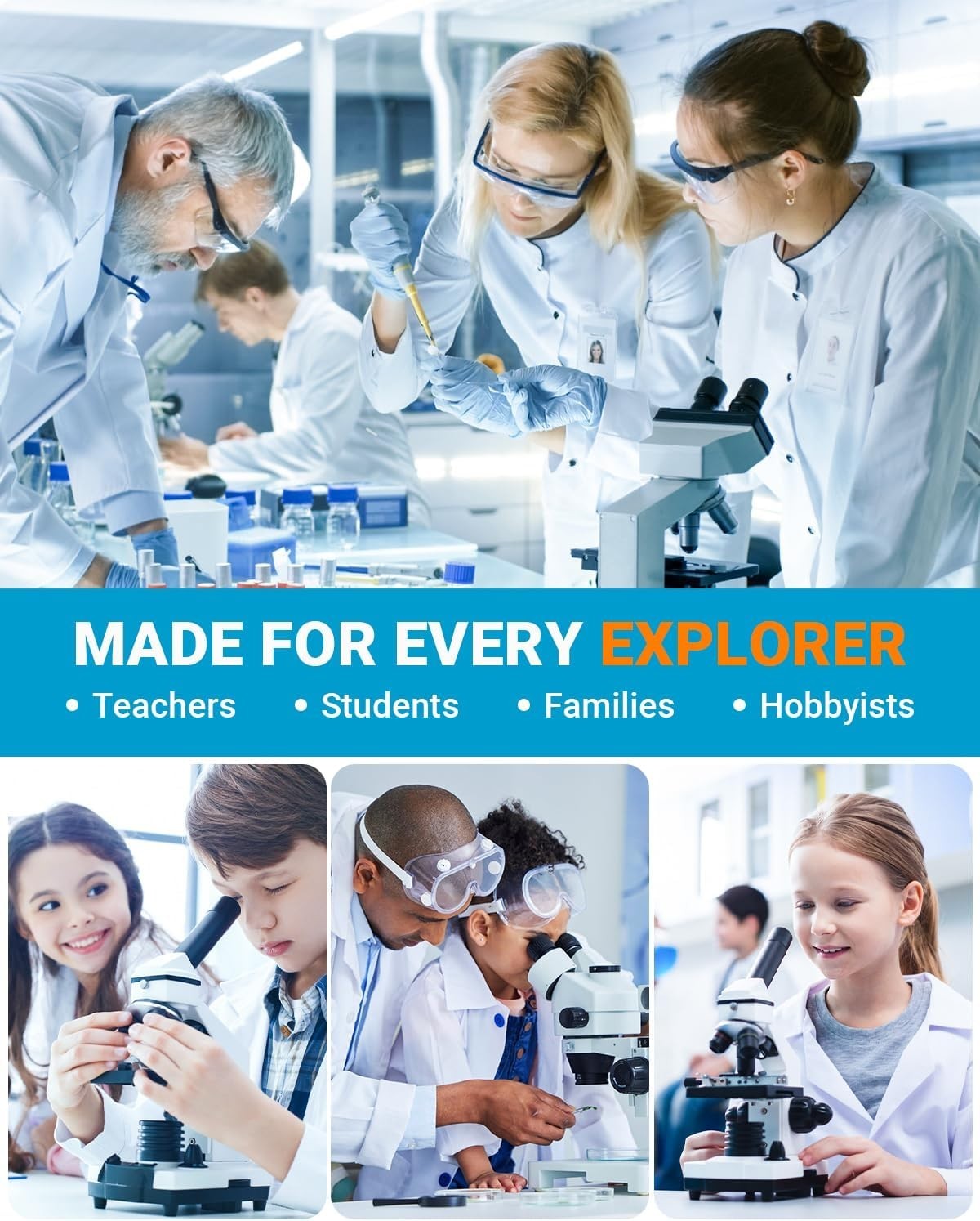 Microscope Slides and Covers Kit – 50 Blank Pre-Cleaned Glass Slides for Microsc