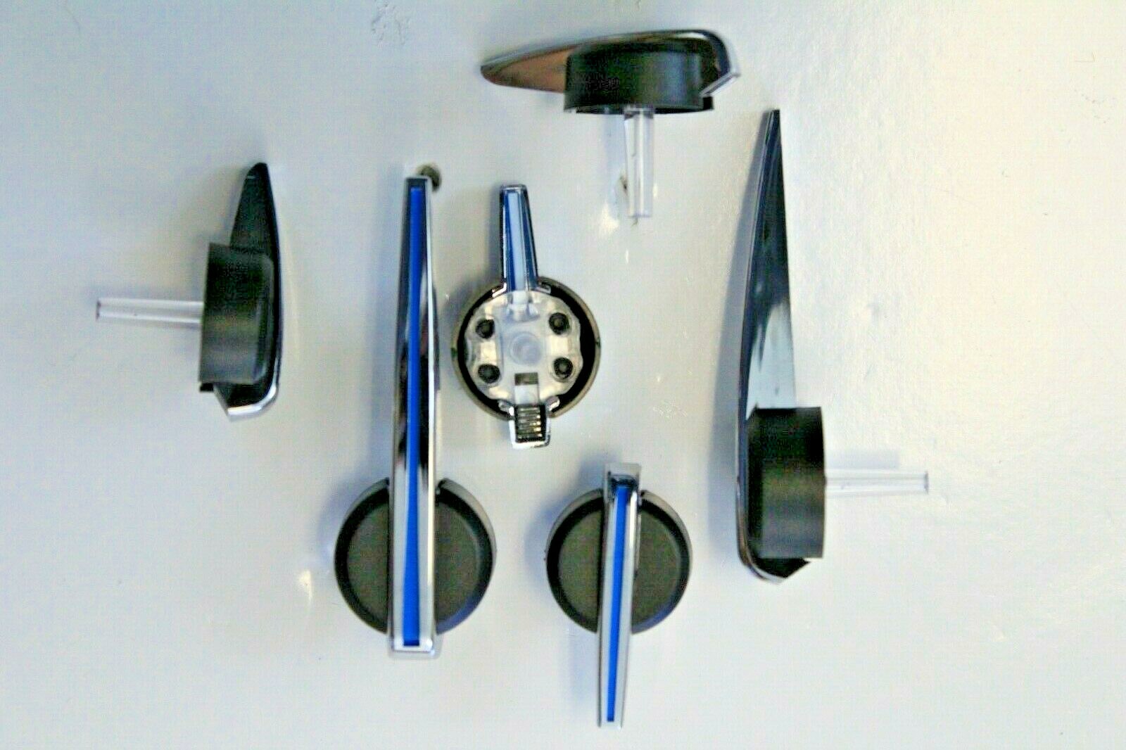 Premium Escalade Speedo Cluster Pointers Set 2003-2013 GM Black Chrome Blue New