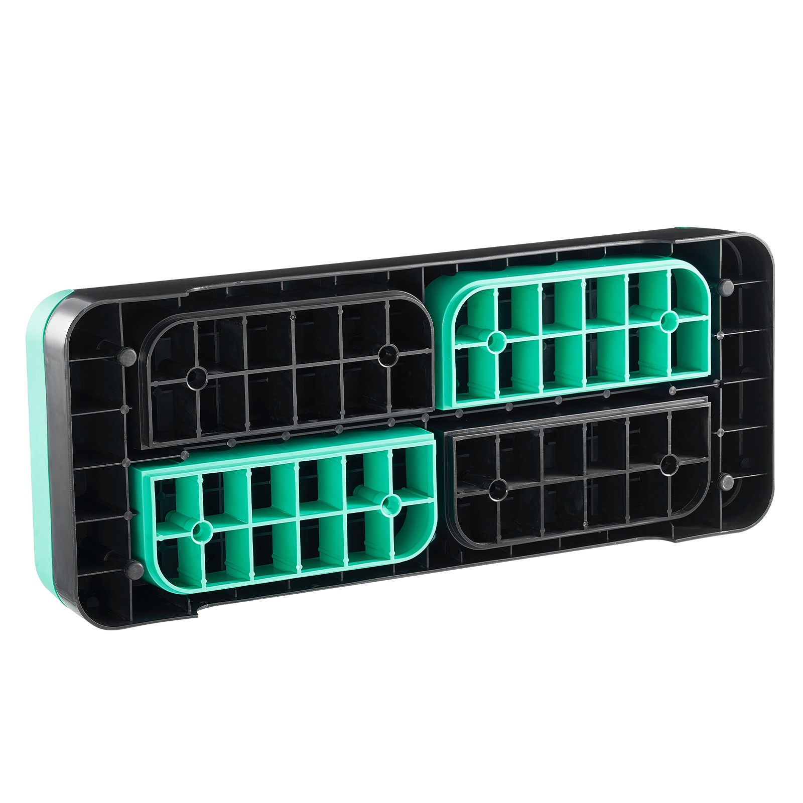 Aerobic Exercise Step Platform Height Adjustable Workout Stepper 4 Riser Green