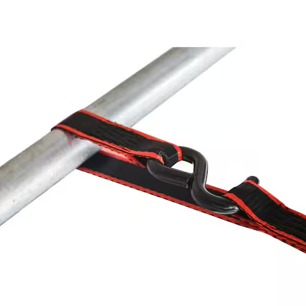 HUSKY RATCHET TIE-DOWN STRAPS 4-PACK 1 in. x 12 ft. Quick Release Hook 1500 lbs.