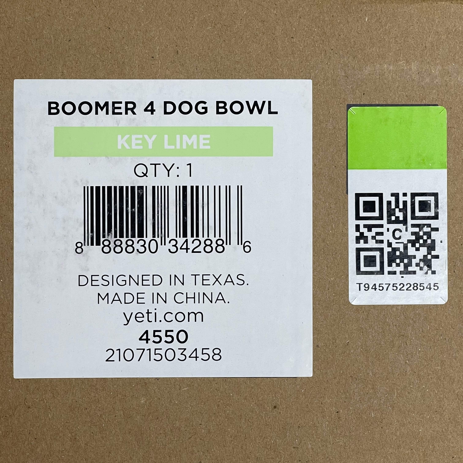 YETI Boomer Dog Bowl *HAS "CINTAS" Branding* 4 Cup (32 oz) Key Lime 4550
