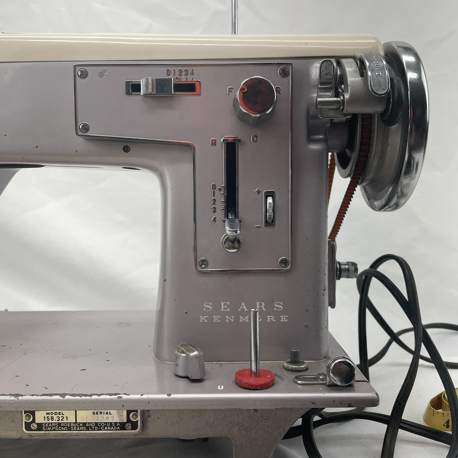 SERVICED - KENMORE 158 HEAVY DUTY 1 Amp Steel Zigzag Sewing Machine JAPAN