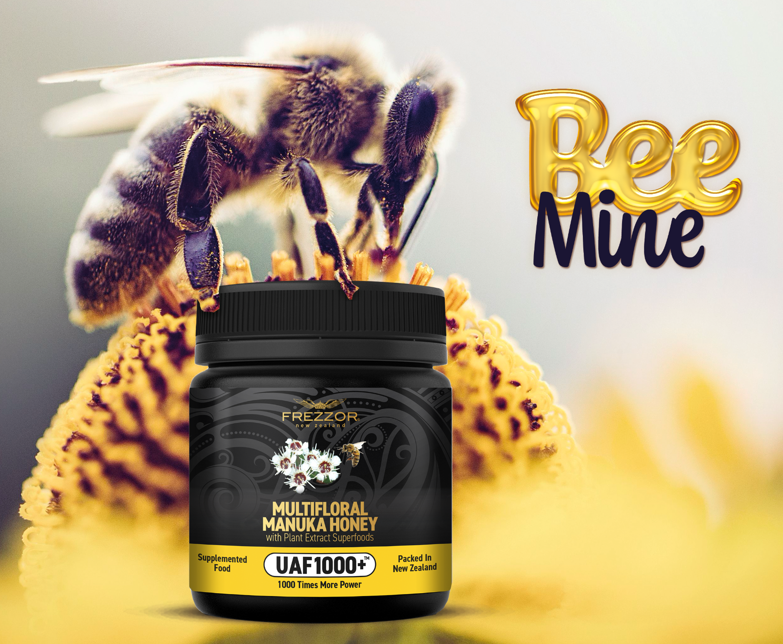 FREZZOR NEW ZEALAND MULTIFLORAL MANUKA HONEY UAF1000+, Cold & Flu Symptom Relief