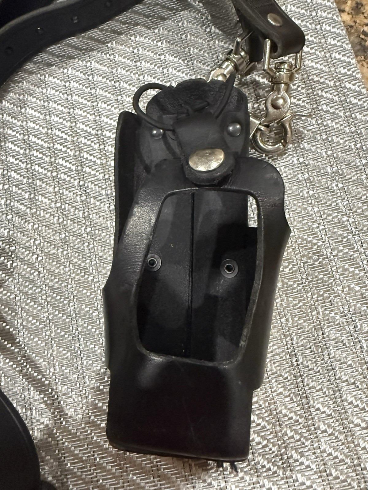 Used Perfect Fit Leather Firefighter Radio Strap