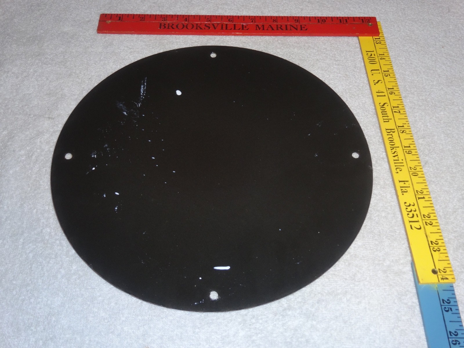 VINTAGE 11 3/4 in FORD AUTOMOBILE & TRUCK ADV. SIGN HEAVY METAL PORCELAIN #S 217