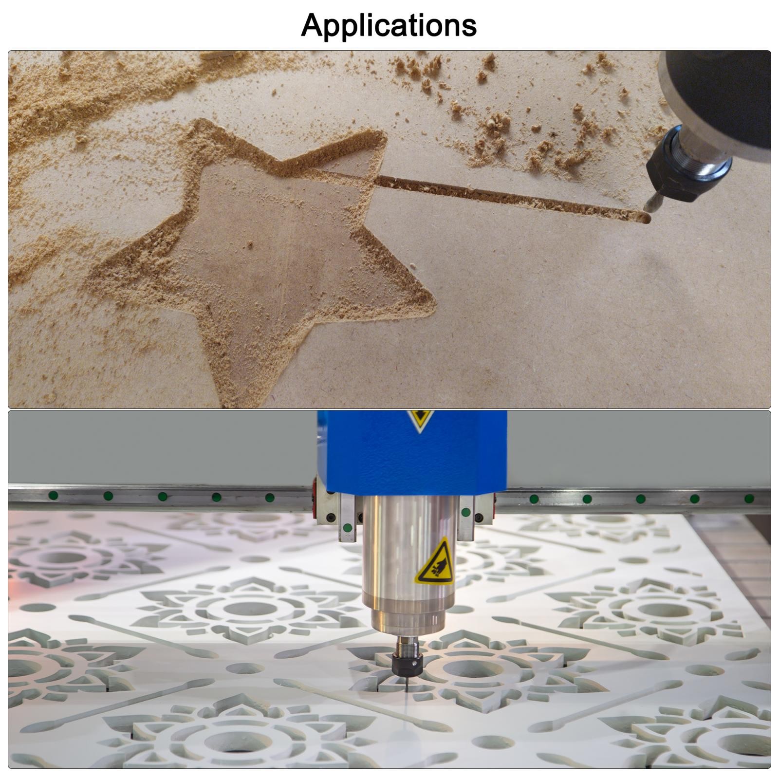 5pcs 1/8" Shank 2.0mm x 15mm Carbide Flat Nose End Mill Cutter CNC Router Bits