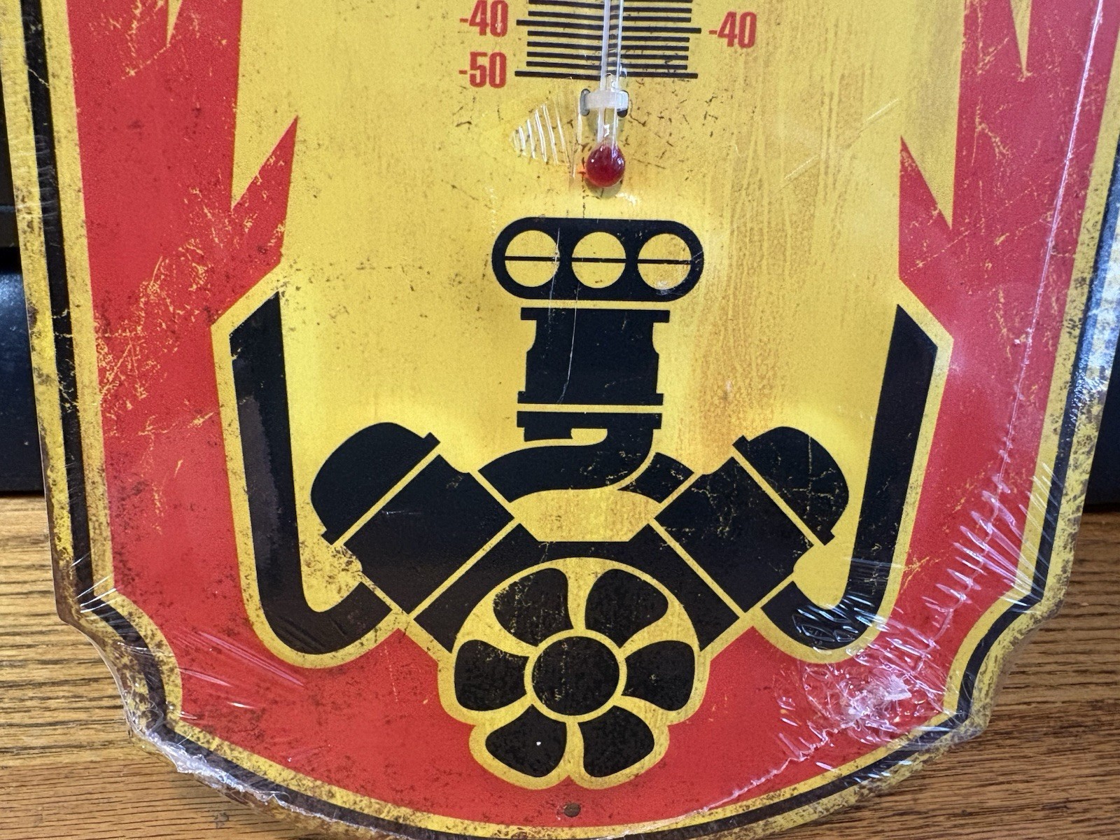 17.5 " Metal Vintage Style Mopar Parts Embossed Thermometer Sign Made USA NIP