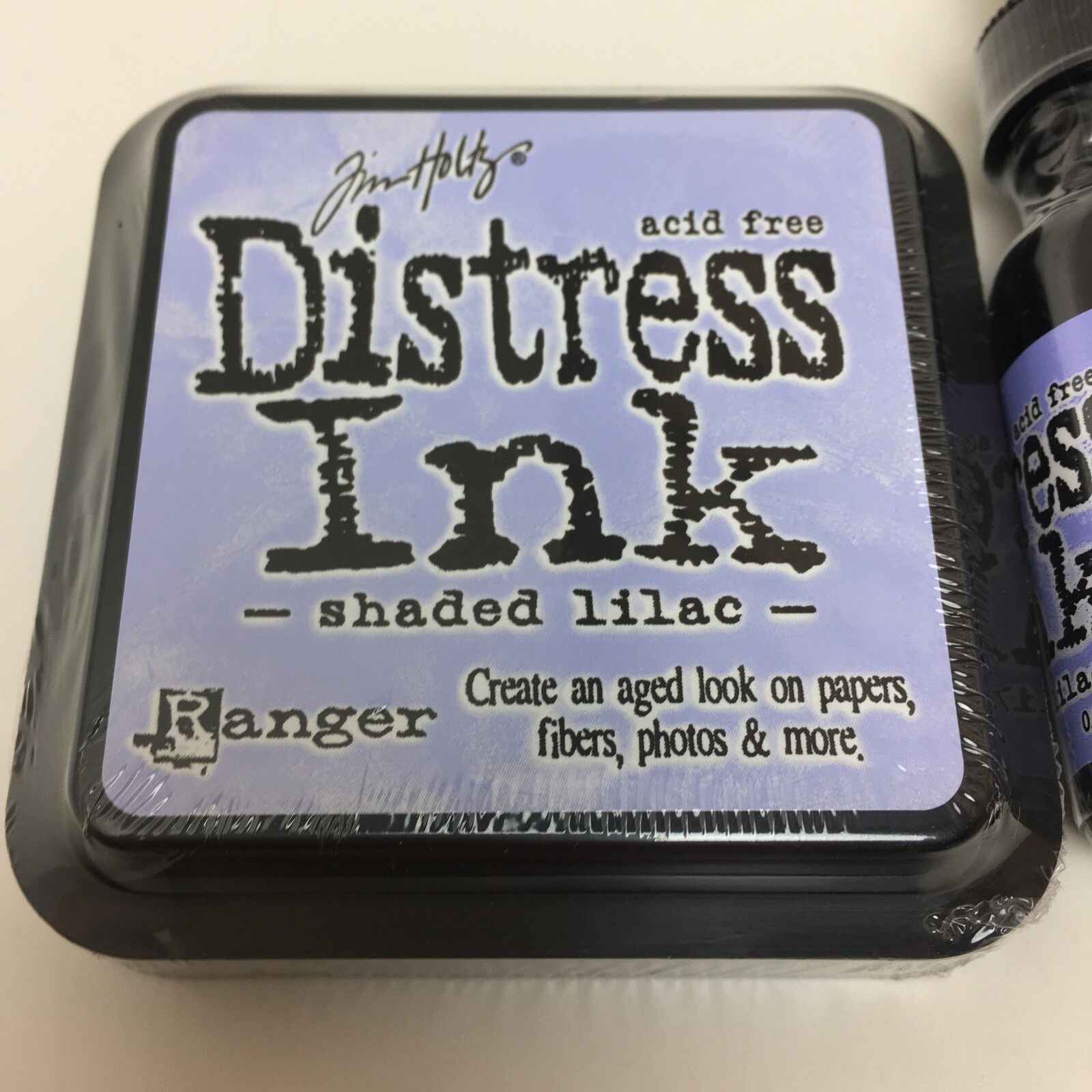 Ranger Tim Holtz Shaded Lilac Distress Ink Pad & Reinker, 2 Item Bundle