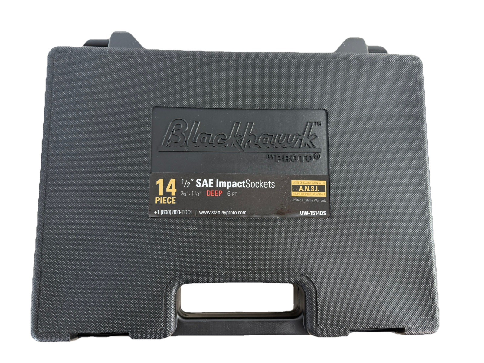 14pc Blackhawk Proto Tool 1/2" Drive Deep Impact Sockets SAE 6-Point 3/8-1 1/4”