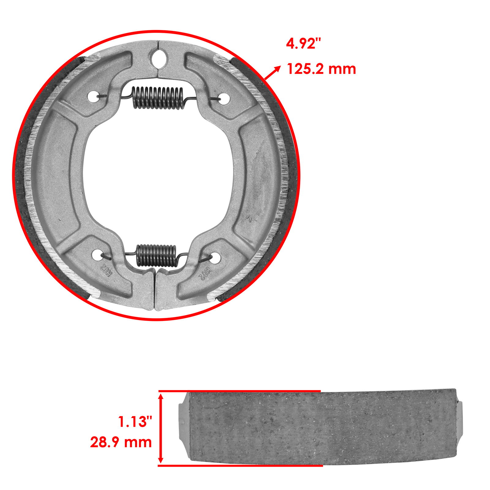 For Yamaha Badger 80 Grizzly 80 Raptor 80 YFM80 Rear Brake Shoes 3HN-W2535-10-00