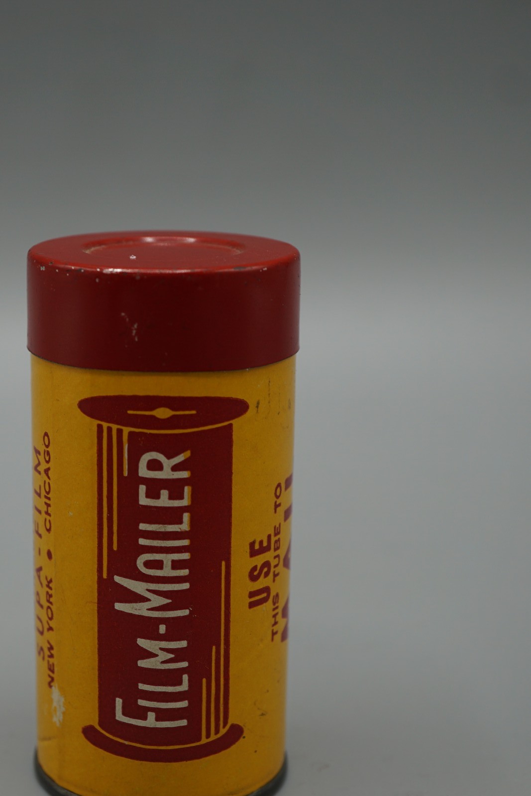 Vintage SUPA-FILM Film-Mailer Tube Tin New York Chicago Darkroom Developing