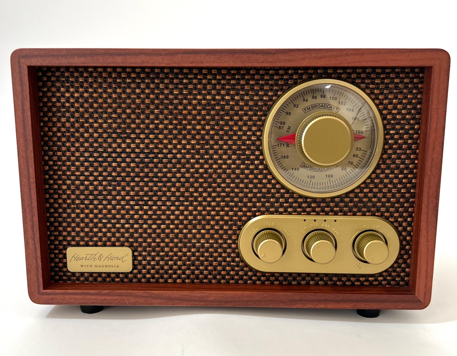 NEW Hearth & Hand w/ Magnolia Portable AM/FM Bluetooth Vintage Style Radio