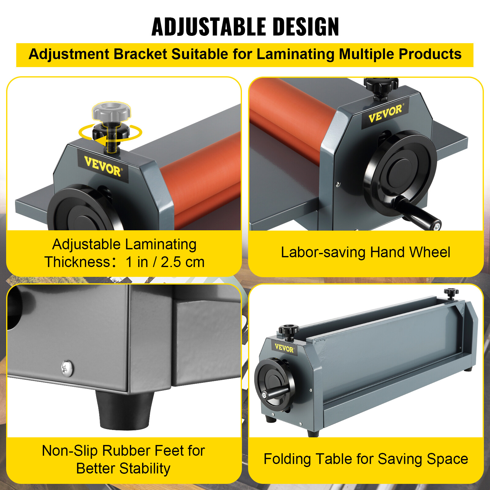 VEVOR 39" Cold Laminator Laminating Machine Manual Roll Laminator Vinyl Photo