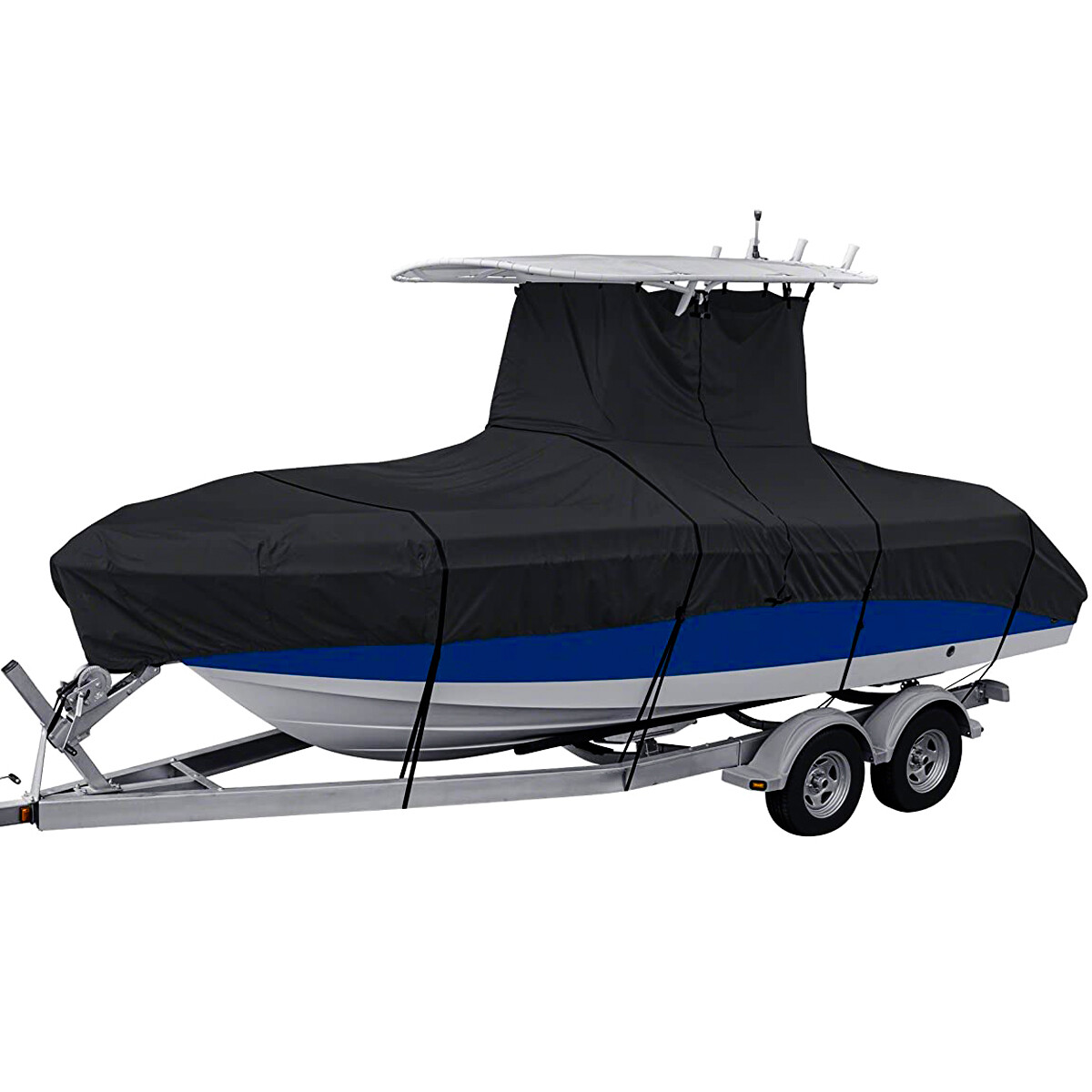17-22FT 210D Heavy Duty Center Console T-Top Roof Boat Cover Waterproof Storage