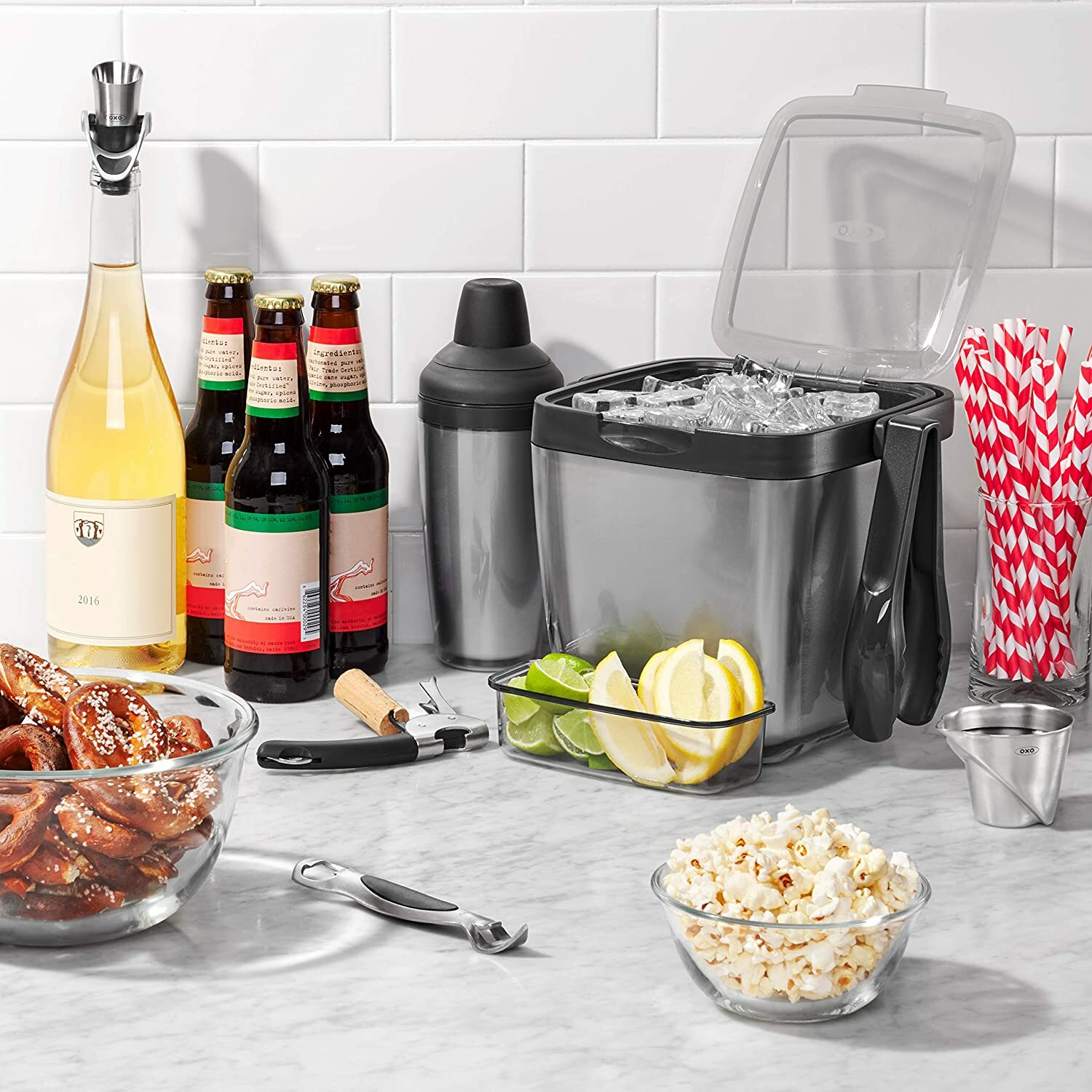 OXO Steel Bottle/Beer Opener Stainless Steel -Dishwasher Safe - Comfortable Grip
