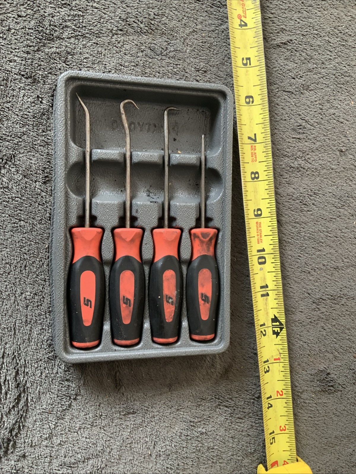 Snap On 4pc Mini Pick, Owl Set….orange…see Pics…1 Looks Short….
