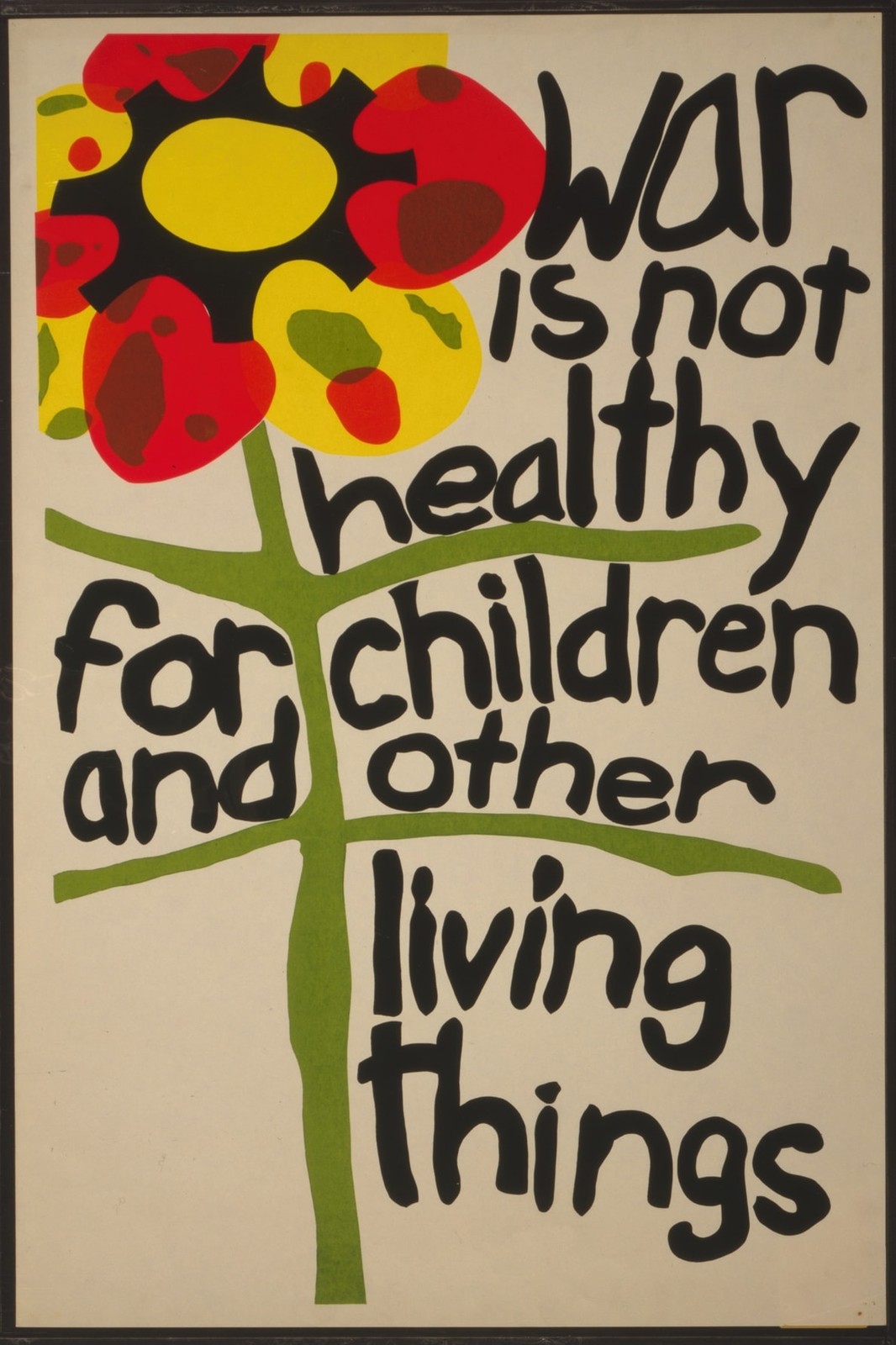 🌼 Peace Protest Poster - Anti-War Message 1960s - 16x24” - Premium 200GSM