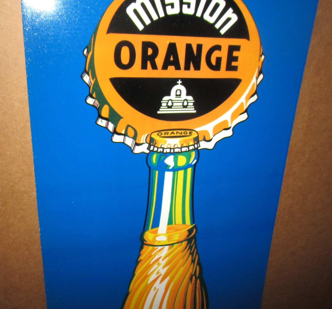 ENJOY MISSION ORANGE Country Store Gas Station CALIFORNIA SIGN -Big Swirl Bottle