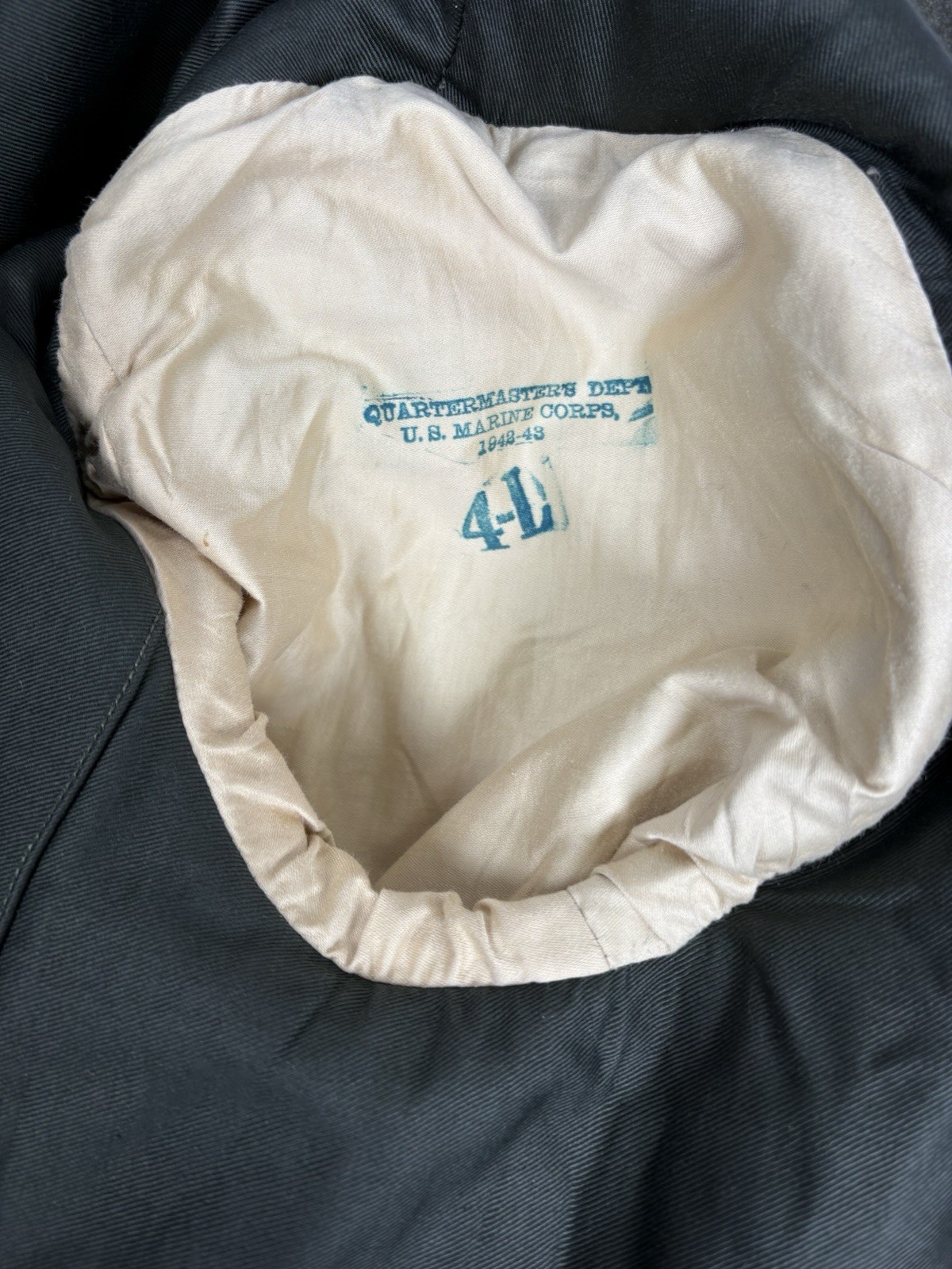 WWII USMC Overcoat 1942-43 Quartermaster 4-L Long Wool Coat