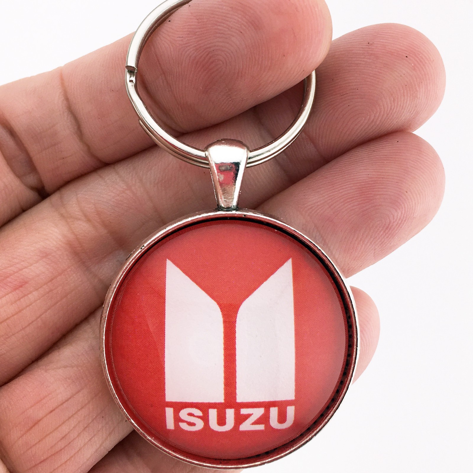 Vintage Isuzu Emblem Logo Rodeo Amigo Trooper Trucks 1.2" Diameter Keychain
