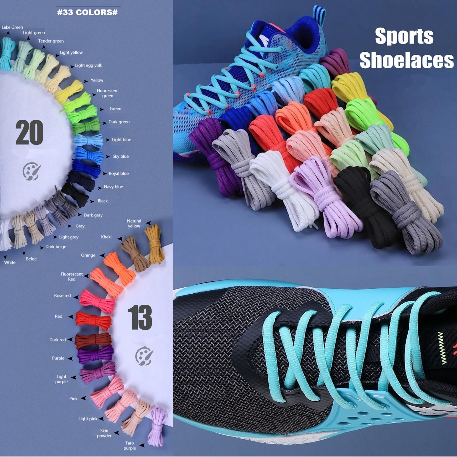 Half Round Oval Shoelaces 100/120/140/160cm Sport Shoe Laces Strings Sneakers