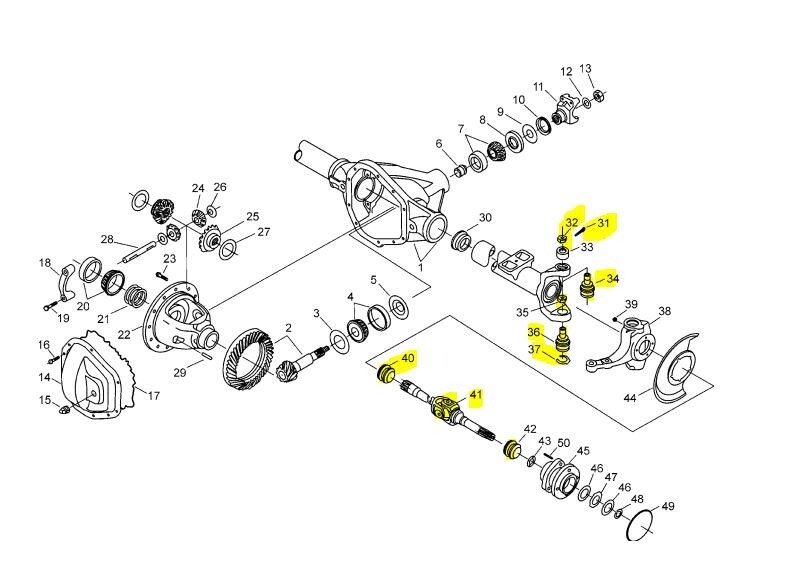 Spicer 2015-2020 Ford F250 F350 4X4 Front Axle Seal Ball Joint U Joint Sr. Kit