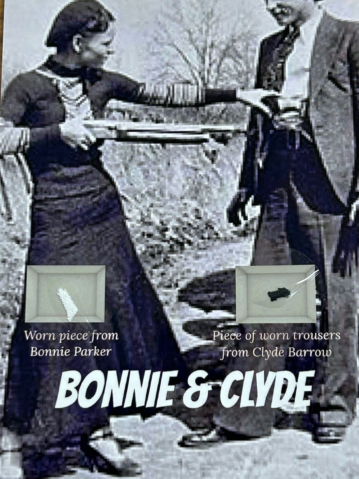 Bonnie & Clyde relic pieces worn trousers & piece mob gangsters Barrow Parker