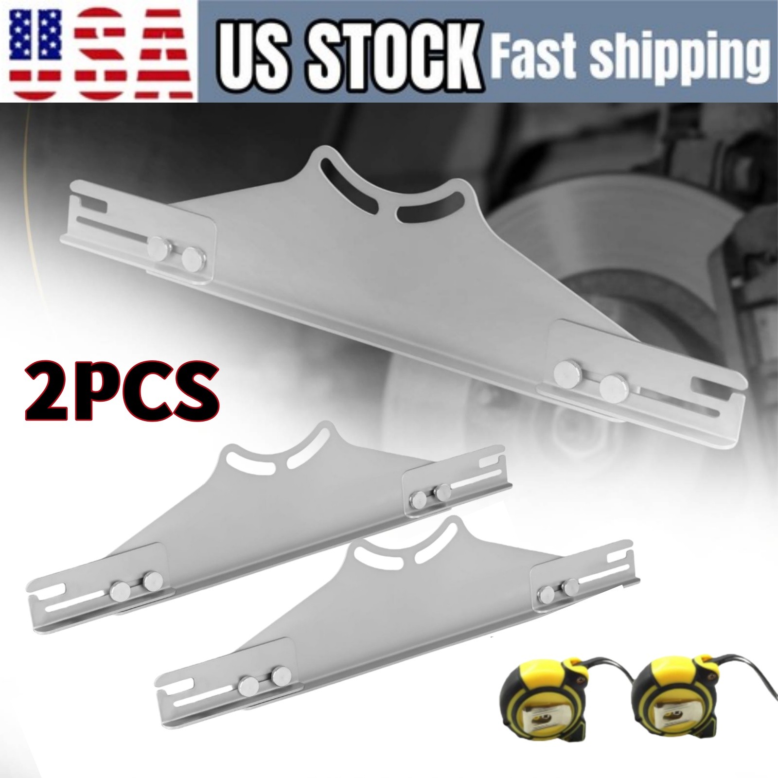 2PCS Toe Alignment Tool Toe Plates Wheel Alignment Tool with 2 Tape Measures NEW