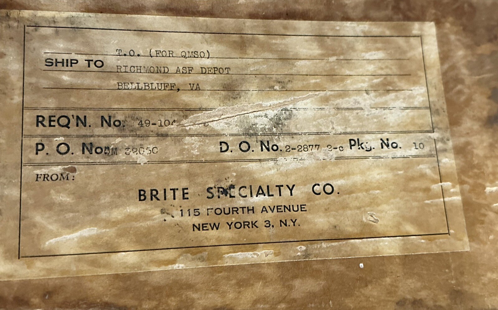 Vintage NOS 1940s WW2 US MILITARY Issue Brite 1-Piece Watch Band 16mm 5/8" B0-1